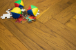 Natural Engineered Flooring Oak Herringbone Light Smoked Brushed UV Oiled 15/4mm By 125mm By 600mm FL3986 1