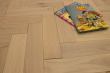 Natural Solid Flooring Oak Herringbone Non Visible UV Oiled 18mm By 70mm By 280mm FL3589 0