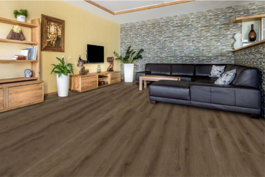 Supremo Rigid Core Brown Rosemary With Built In Underlay 6.5mm VL048 0