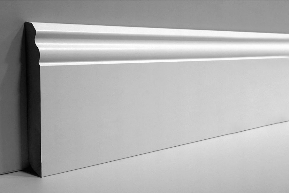 White MDF Skirting Board 120mm by 15mm by 2500mm AC6204 0
